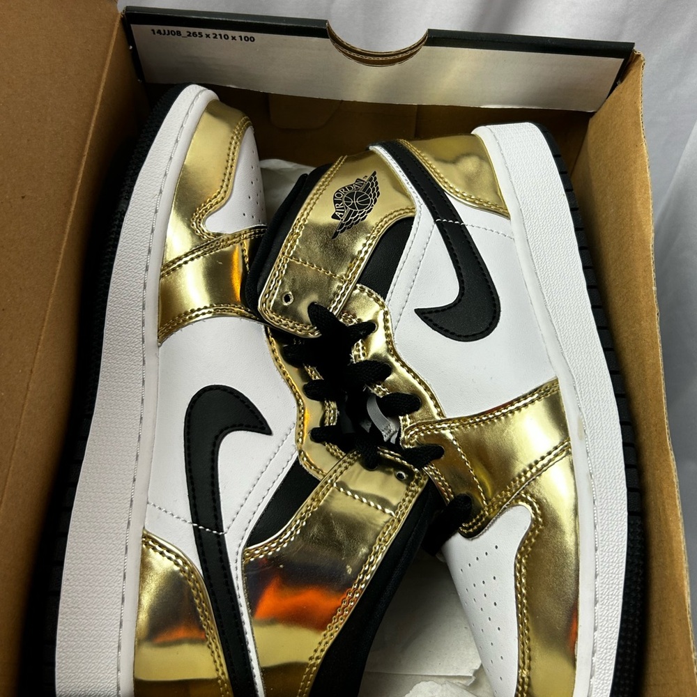 Nike Air Jordan 1 Mid SE PS ‘Metallic Gold’ – Size 5Y – New W/O Tags
